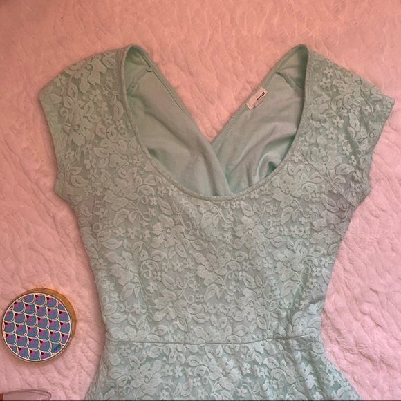 Garage Mint Cross-Back Floral Dress - Picture 2 of 6